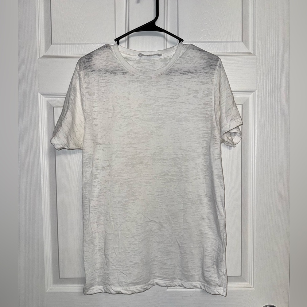 LF stores oversized white tee with mesh detail (M)